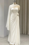 Moon veil ruched gown