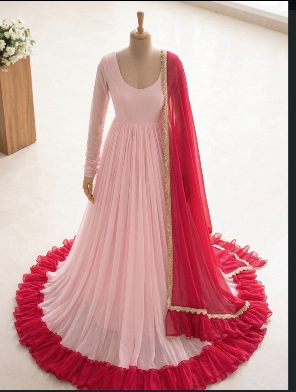 Ruffle Anarkali suit