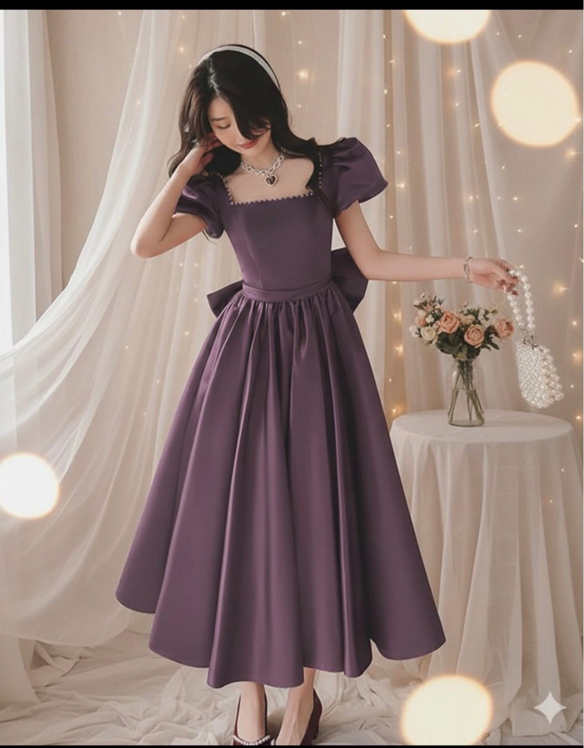 Vintage bow midi 💜